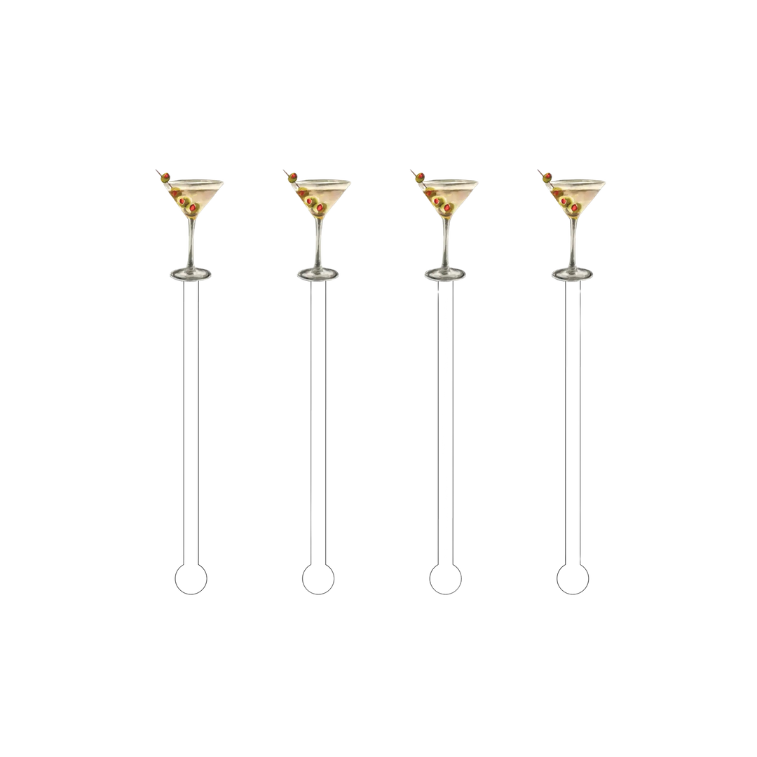 Dirty Martini Acrylic Swizzle Sticks