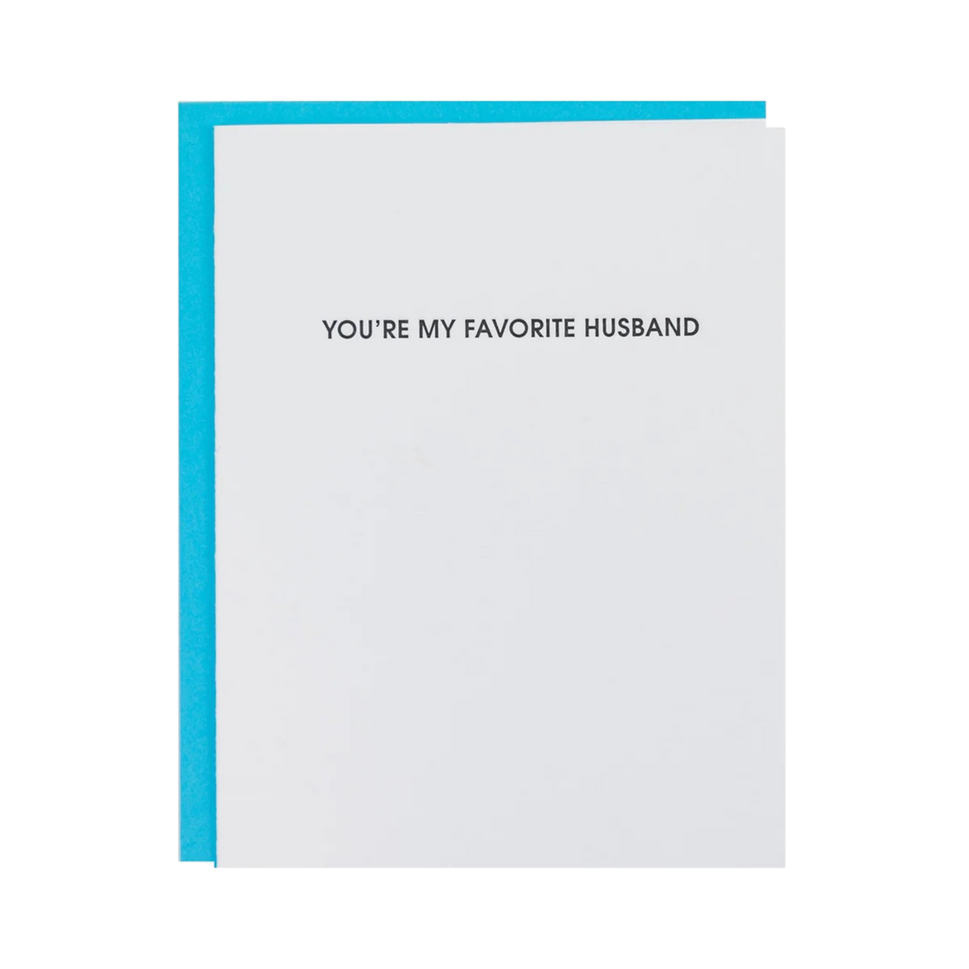 You're My Favorite Husband- Letterpress Card