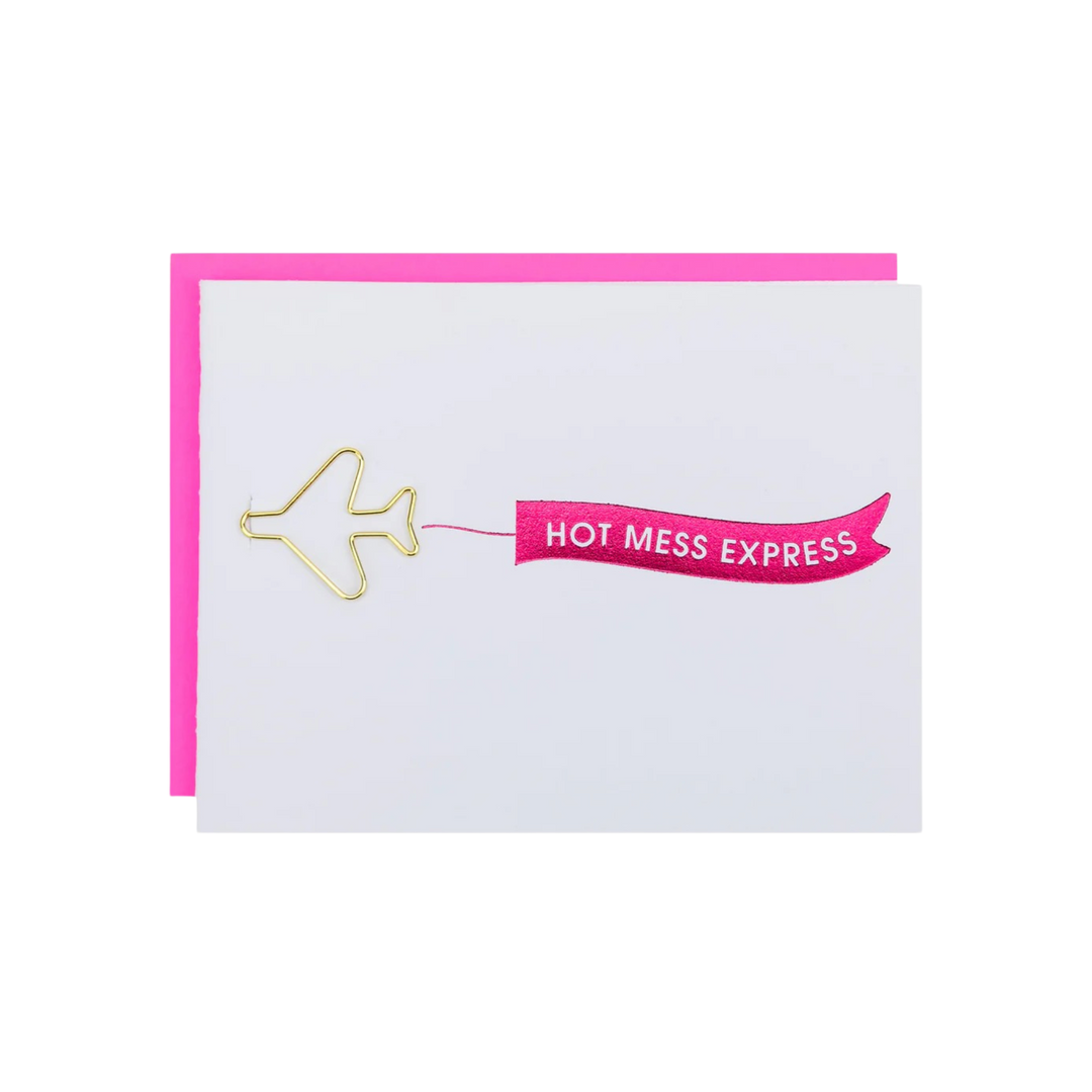 Hot Mess Express- Letterpress Card with Paper Clip