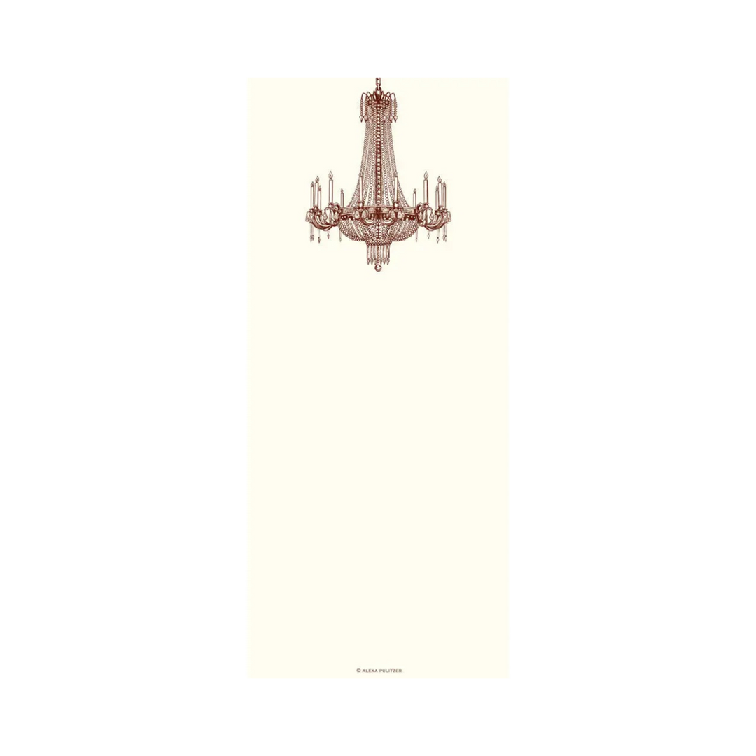 Empire Chandelier Long Note Pad
