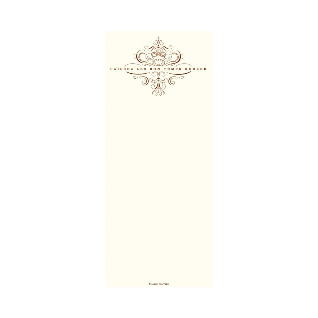 Laissez Les Bon Temps Rouler Long Note Pad