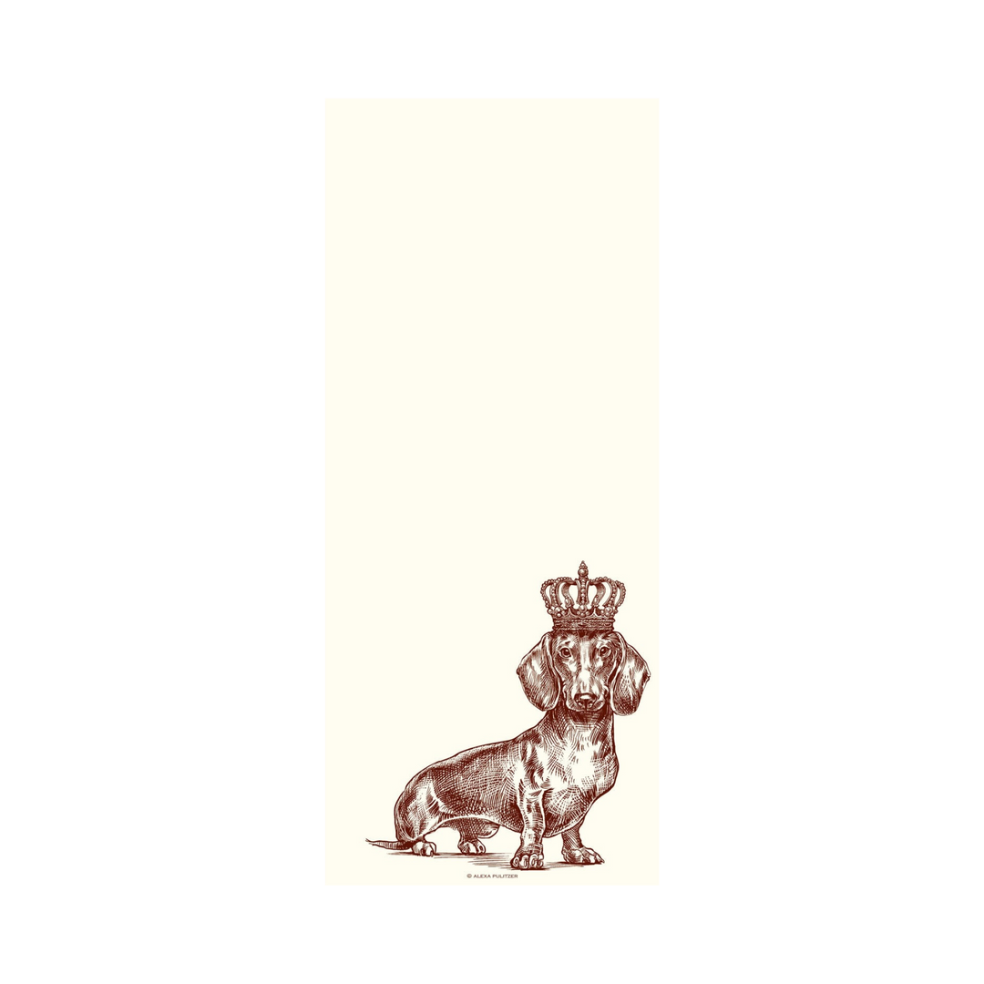 Royal Dachshund Long Note Pad