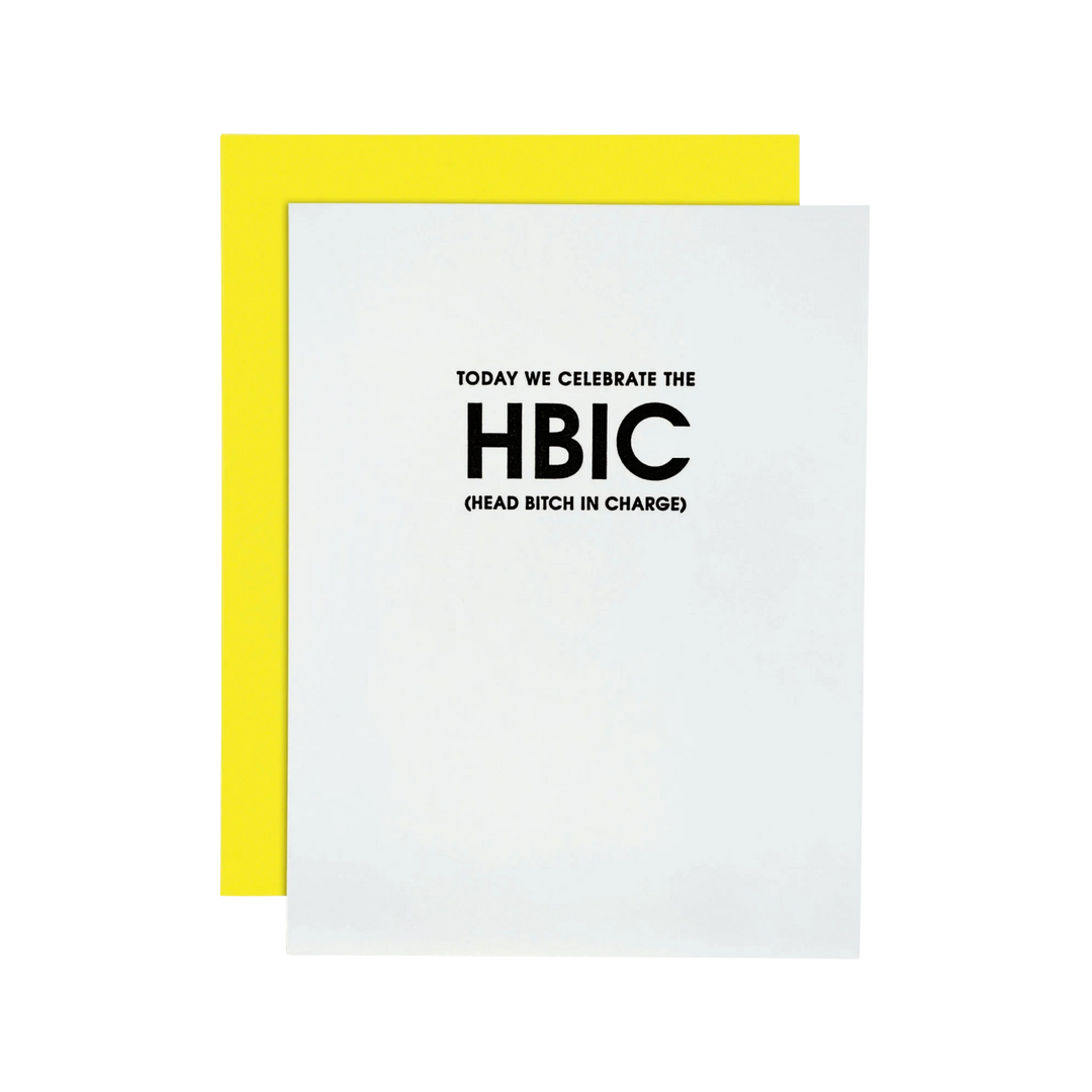 HBIC- Letterpress Card