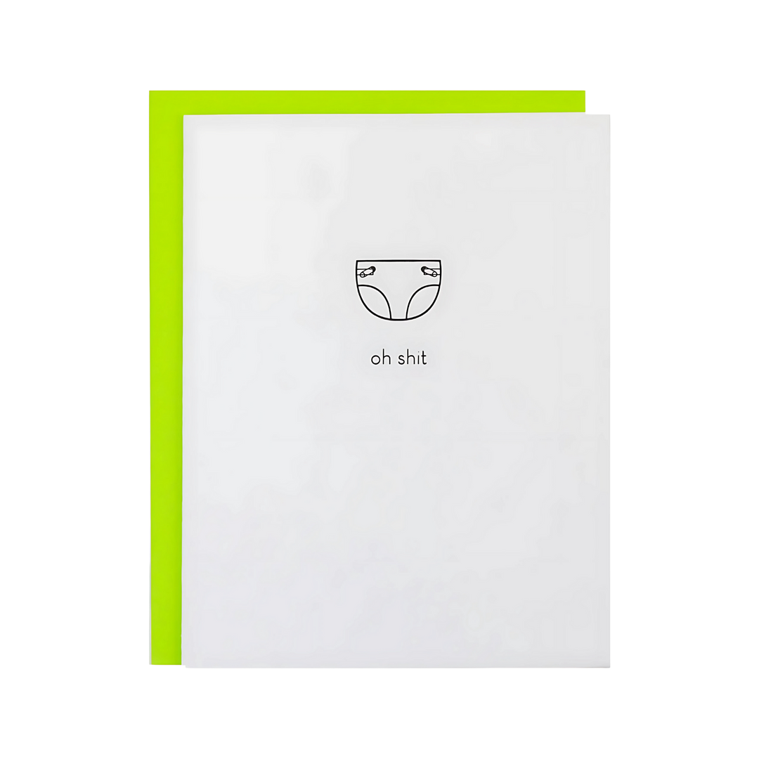 Oh, Sh!t- Letterpress Card