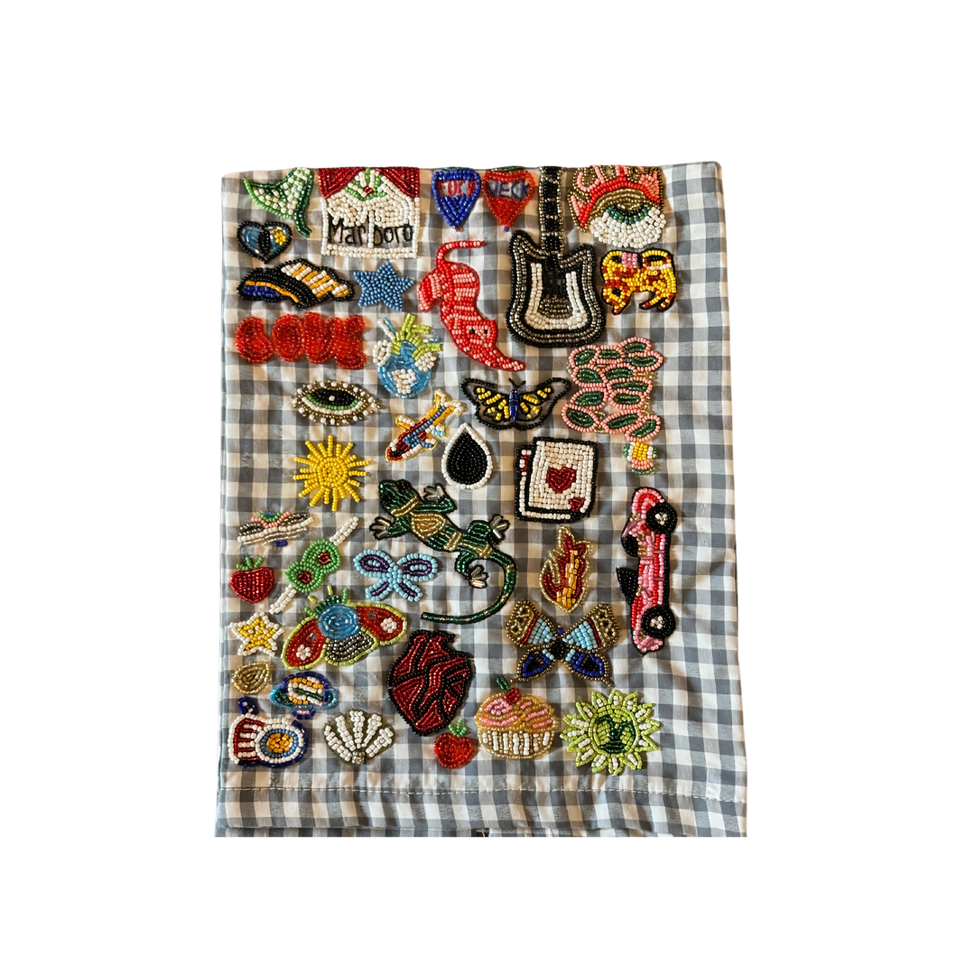 Beaded Rock and Roll Tea Towel