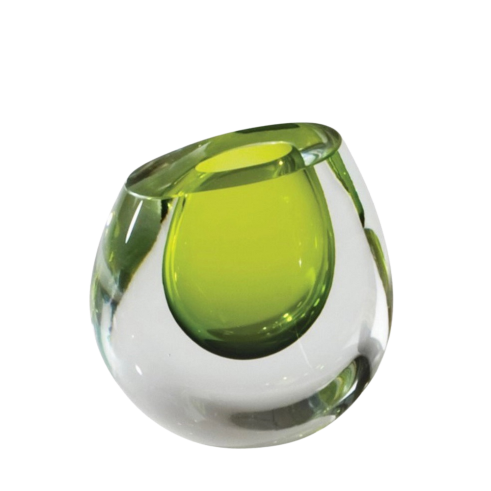 Mood by DMJ in Lafayette, LA – Global Views Color Drop Bud Vase, hand-blown Polish glass with jewel-tone interior and clear exterior