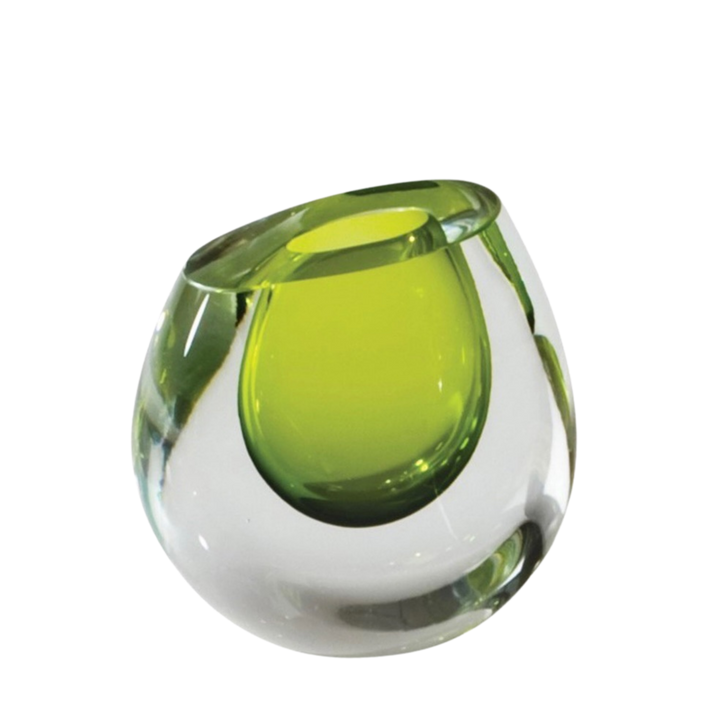 Mood by DMJ in Lafayette, LA – Global Views Color Drop Bud Vase, hand-blown Polish glass with jewel-tone interior and clear exterior