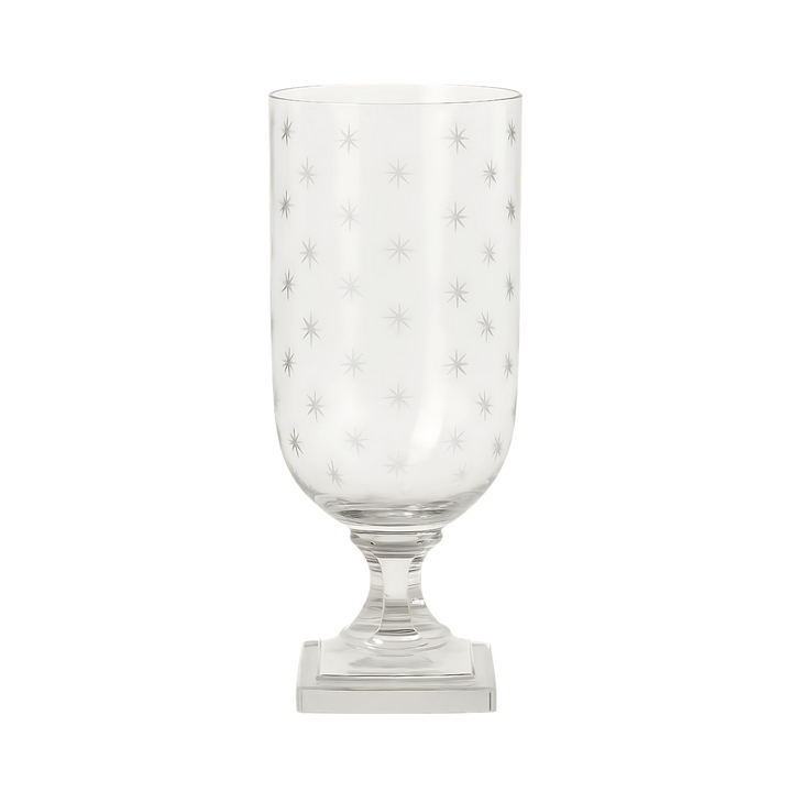 Etched Mini Star Glass Hurricanes