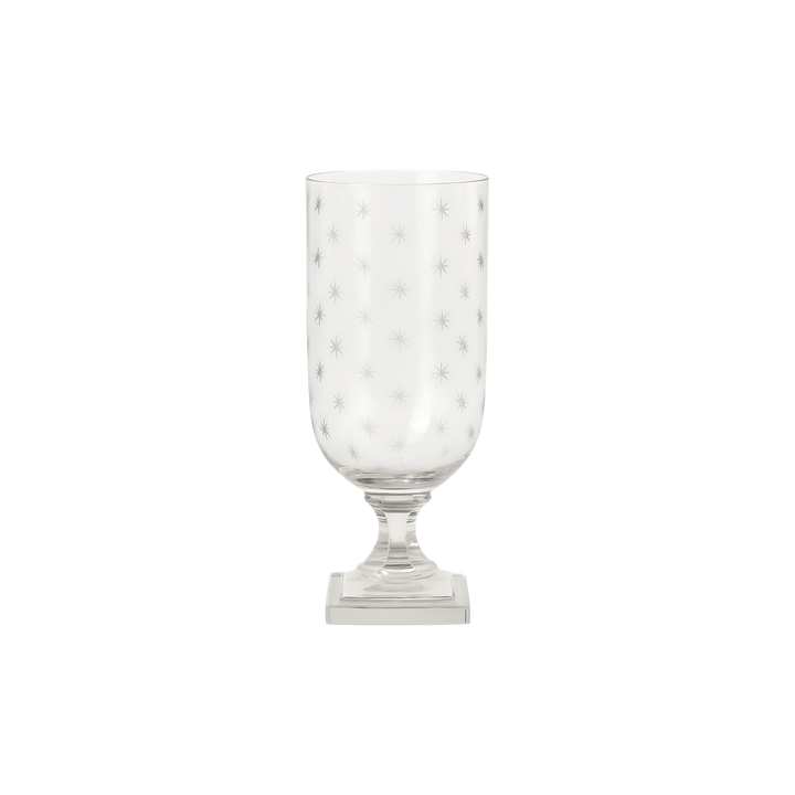 Etched Mini Star Glass Hurricanes