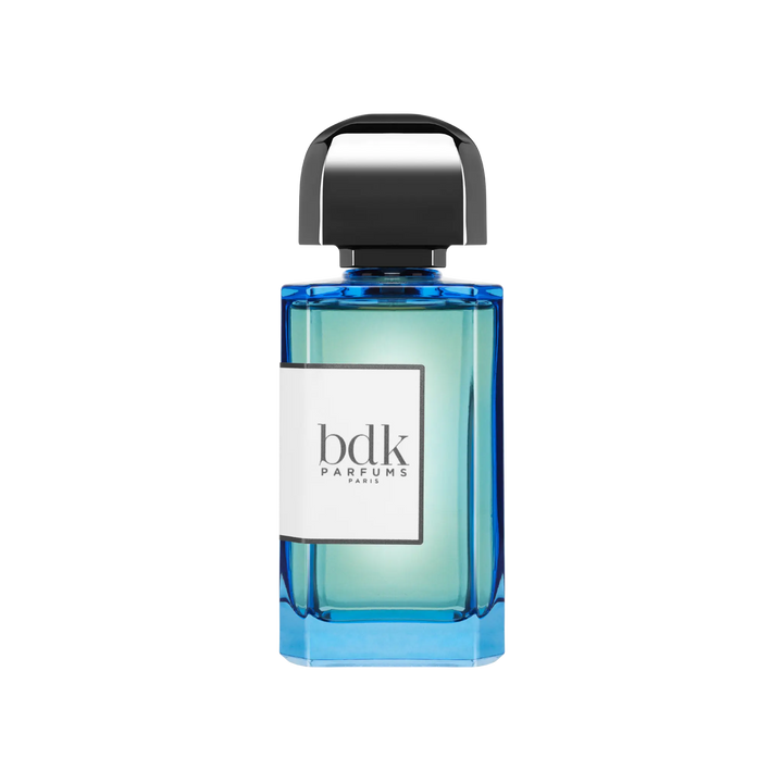 Citrus Riviera Eau de Parfum by BDK Parfums - back view of unisex niche blue perfume bottle with bdk Parfums Paris branding