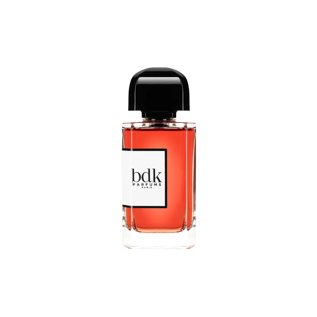 Rouge Smoking Eau de Parfum by BDK Parfums - back view of unisex niche red perfume bottle with bdk Parfums Paris branding