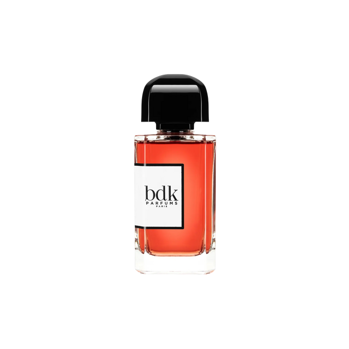 Rouge Smoking Eau de Parfum by BDK Parfums - back view of unisex niche red perfume bottle with bdk Parfums Paris branding