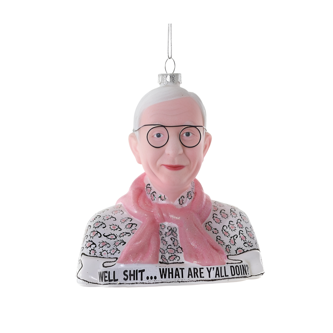 Cody Foster Leslie Jordan ornament from Mood by DMJ, tribute holiday decoration honoring beloved actor, playful Christmas tree ornament