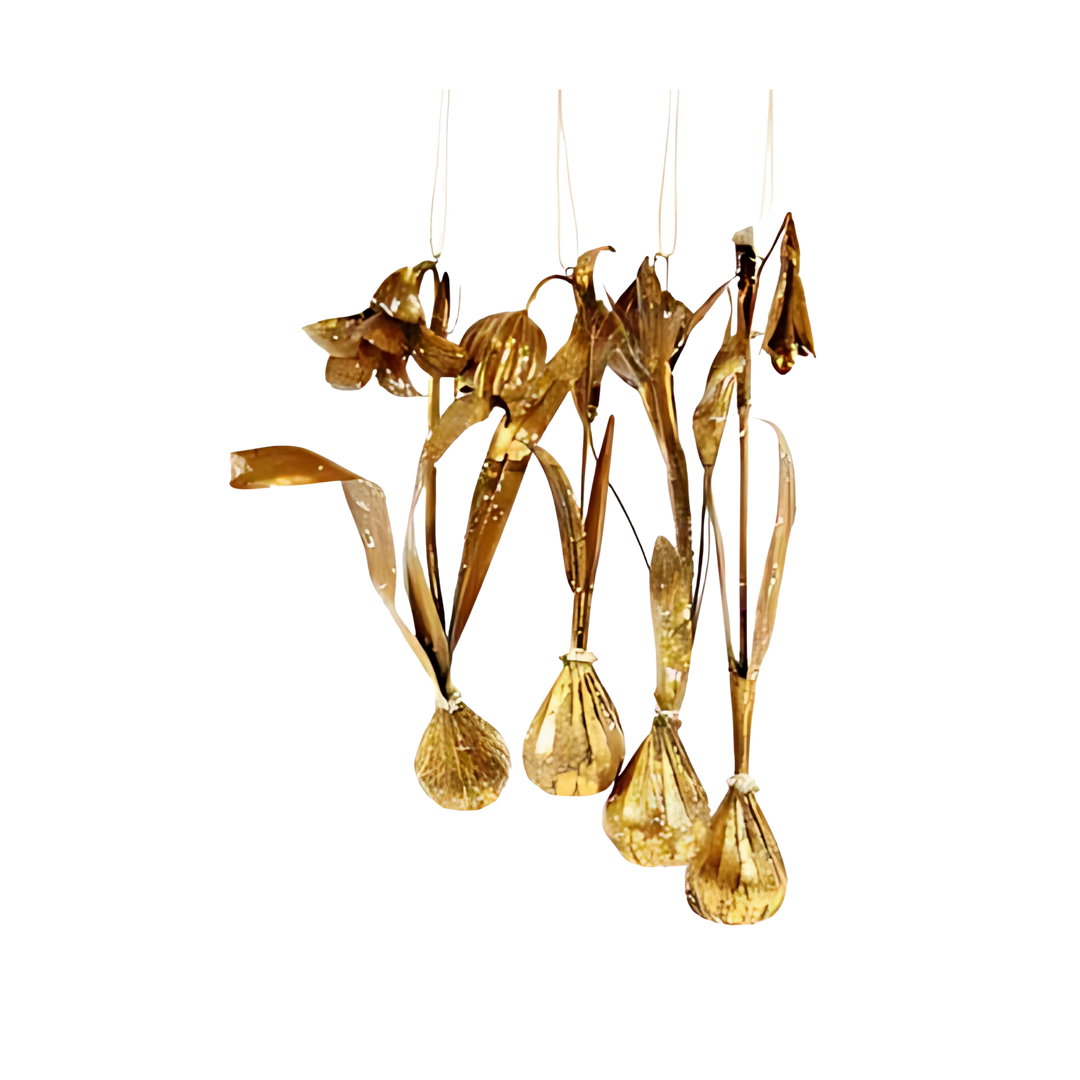 Cody Foster lily botanical bulb ornament from Mood by DMJ, glass floral-inspired holiday ornament with elegant detailing