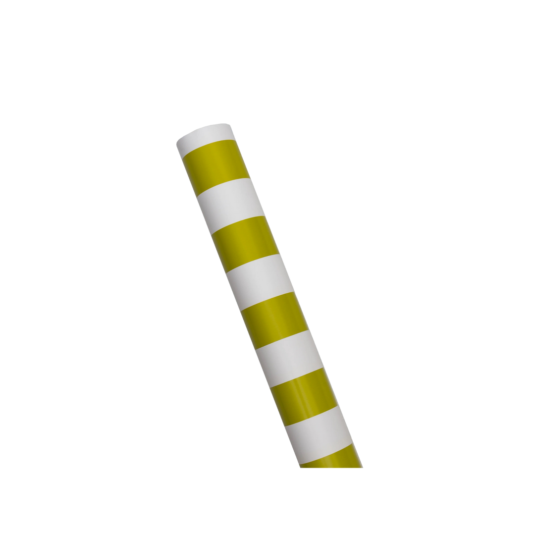 Caspari Chartreuse Awning Stripe Wrapping Paper Roll – 30" x 6 ft