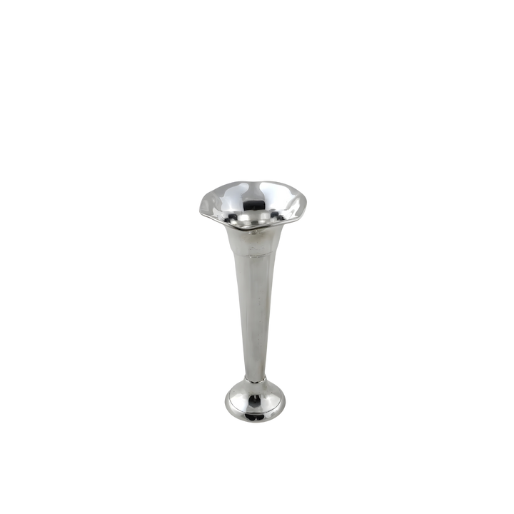 Silver plated scalloped rim vase by Corbell for floral arrangements