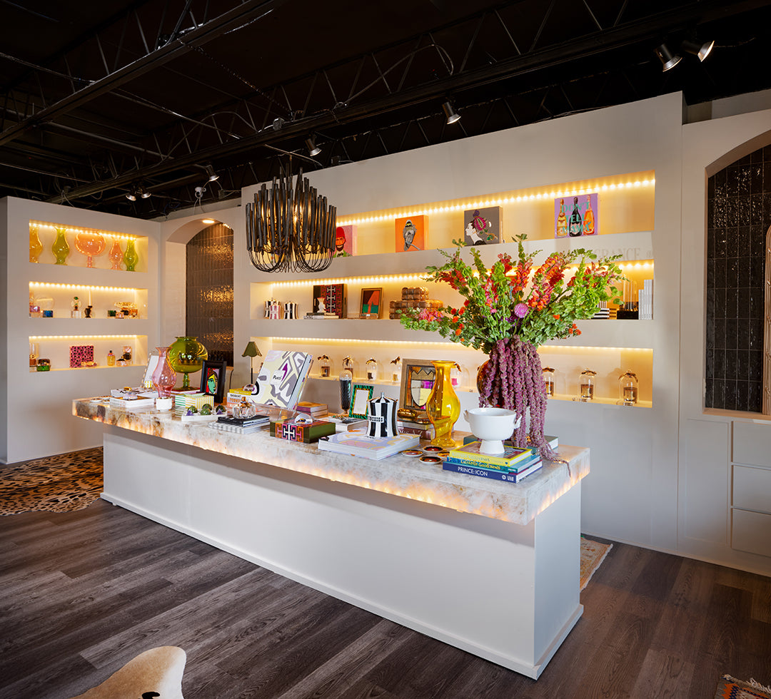 Mood by DMJ boutique interior featuring luxury décor, florals, and fragrance