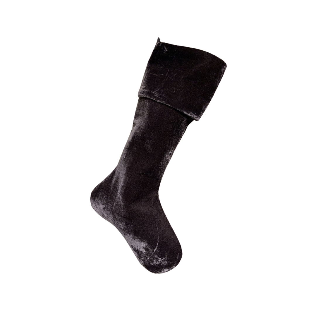 D. Stevens 25 inch Mink Velvet Christmas Stocking – luxury oversized velvet holiday stocking in mink for mantels, staircases, and festive décor at Mood by DMJ Lafayette, Louisiana