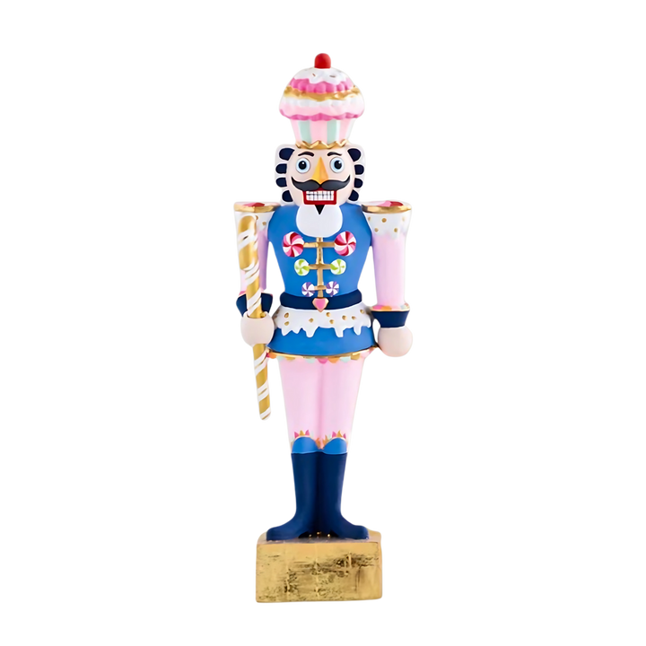 Mood by DMJ Glitterville Rainbow Colonel Cupcake Christmas ornament with rainbow detail and hand-painted finish — playful and collectible holiday décor