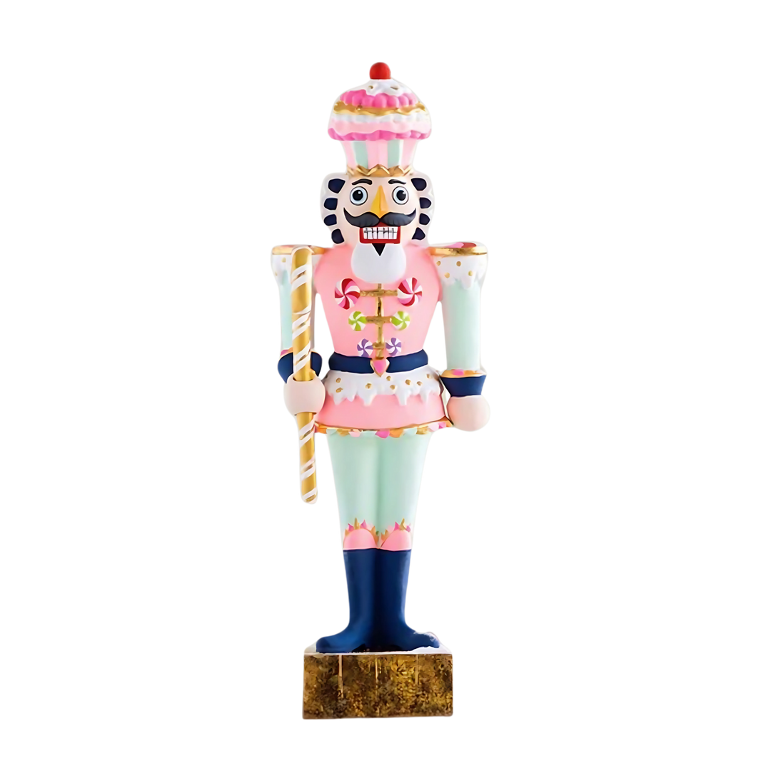 Mood by DMJ Glitterville Rainbow Colonel Cupcake Christmas ornament with rainbow detail and hand-painted finish — playful and collectible holiday décor