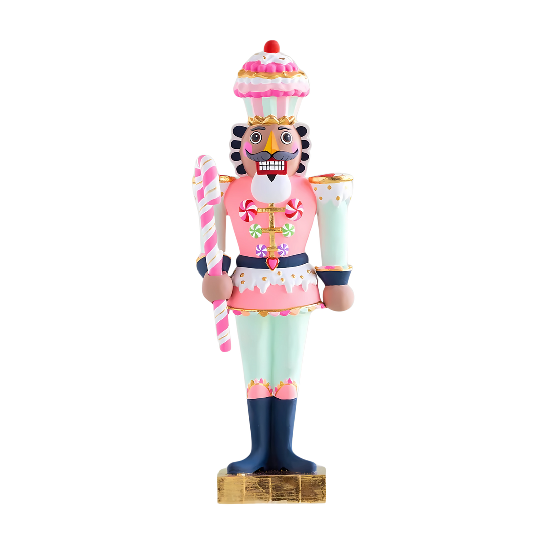 Mood by DMJ Glitterville Rainbow Colonel Cupcake holiday tabletop figures in inclusive skin tones with vibrant rainbow accents — whimsical collectible Christmas décor