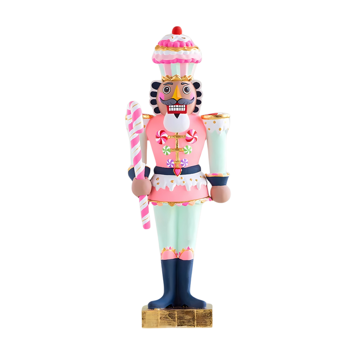 Mood by DMJ Glitterville Rainbow Colonel Cupcake holiday tabletop figures in inclusive skin tones with vibrant rainbow accents — whimsical collectible Christmas décor
