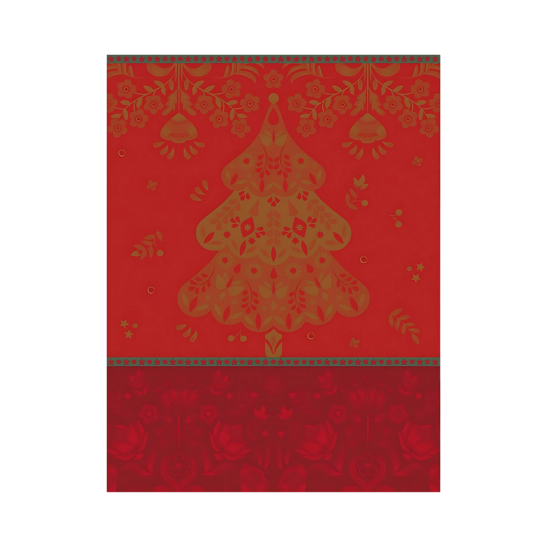 red floral feerie cotton tea towel Mood 2025