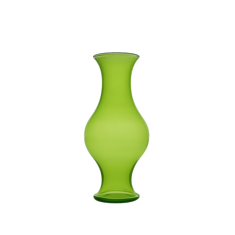 large hurricane green glass vase Mood 2025