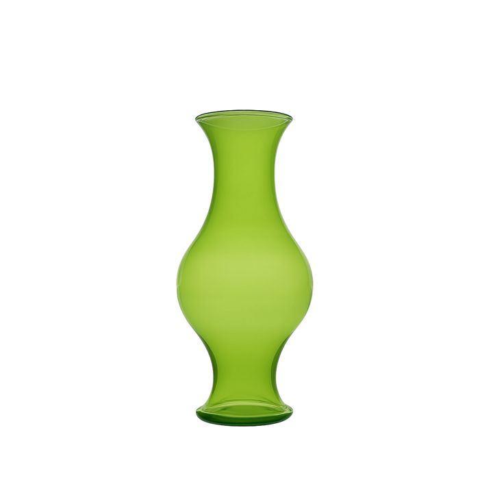 large hurricane green glass vase Mood 2025