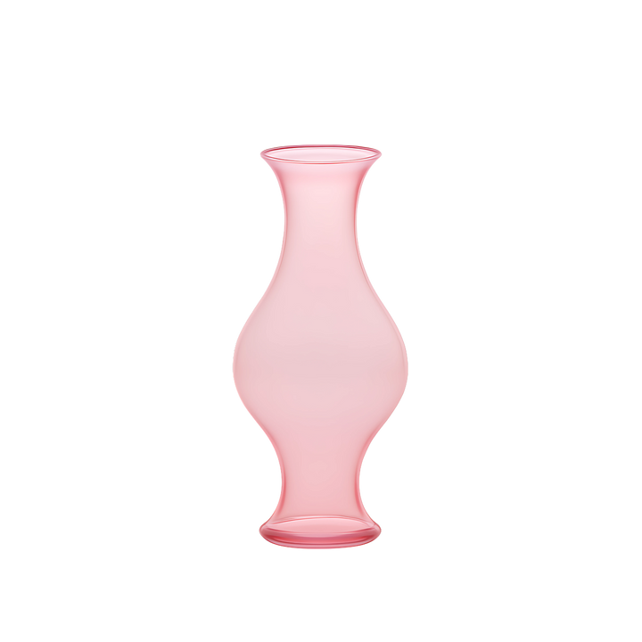 large pink hurricane glass vase Mood 2025