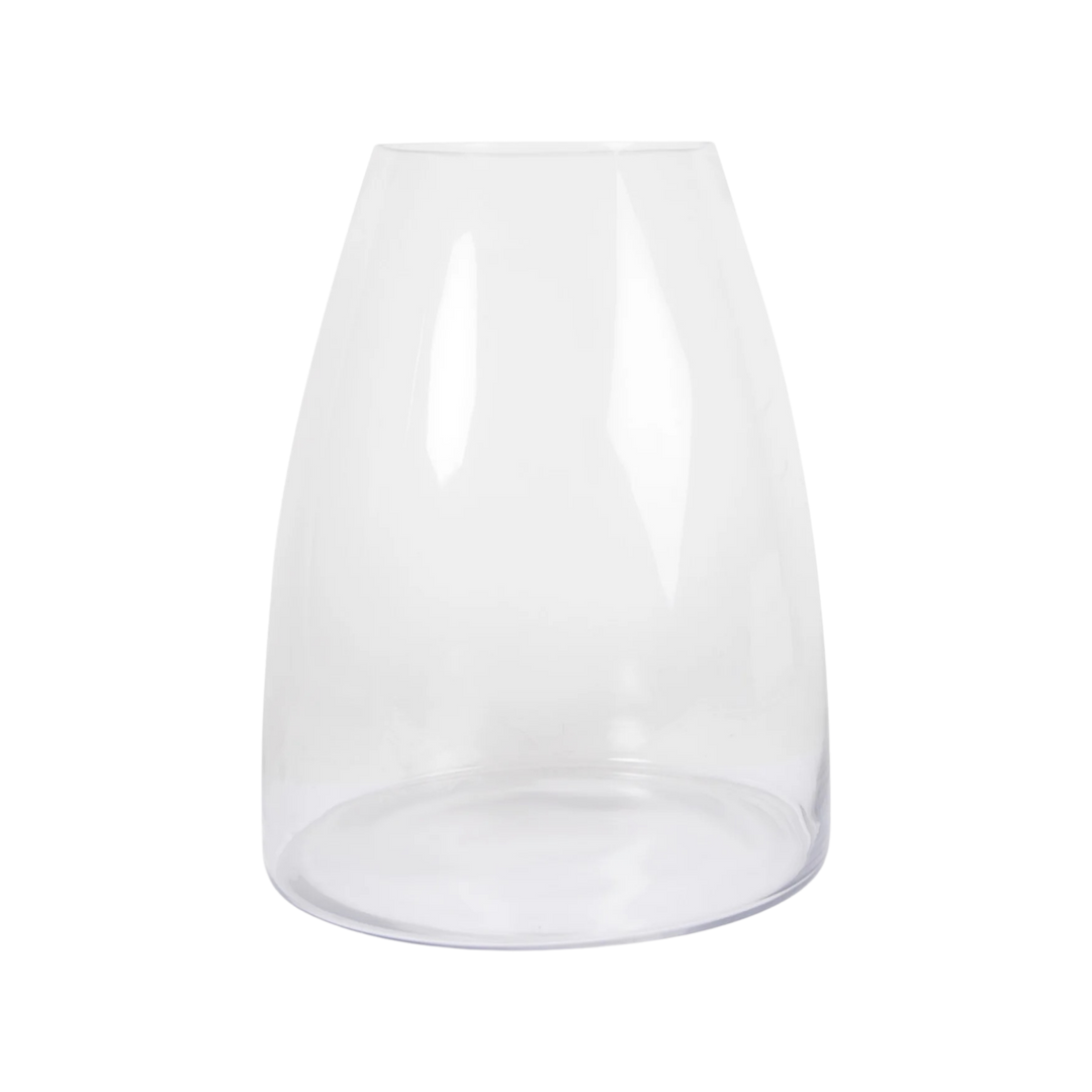 Mood by DMJ Tapered Glass Vase – reverse-tapered 15" cylinder, wide base for lush arrangements in Lafayette, Louisiana.