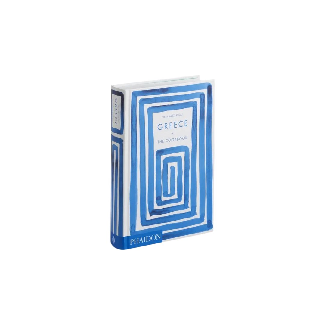 Book titled 'Greece' by Phaidon on a white background