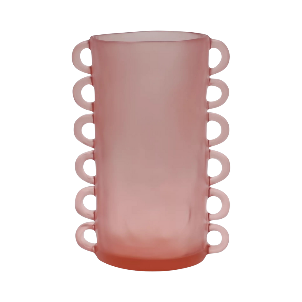 Pink TF Design Loopy Vase Large with sculptural looping curves available at Mood by DMJ in Lafayette, Louisiana
