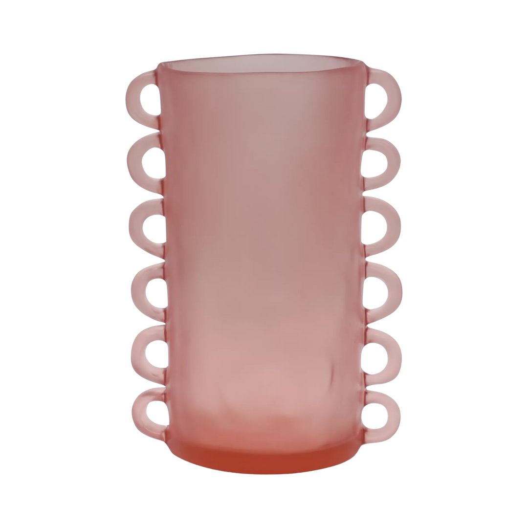 Pink TF Design Loopy Vase Large with sculptural looping curves available at Mood by DMJ in Lafayette, Louisiana
