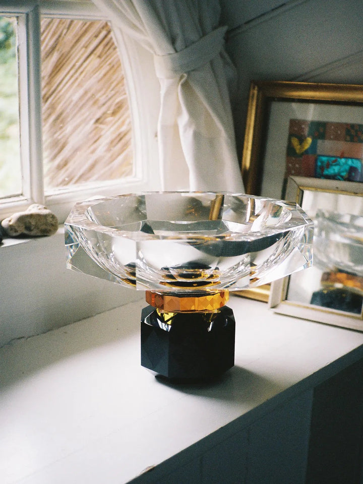 Mood by DMJ Reflections Copenhagen “Arizona Bowl” – richly decorated hand-cut crystal bowl, sculptural color in Lafayette, Louisiana