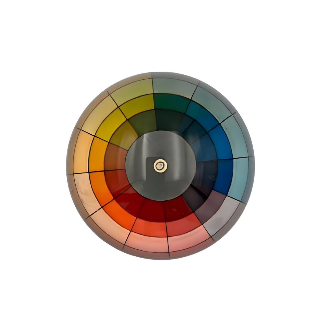 Multicolor color wheel glass paperweight at Mood By DMJ Lafayette Louisiana