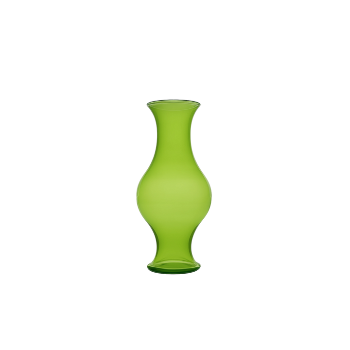 small hurricane green glass vase Mood 2025