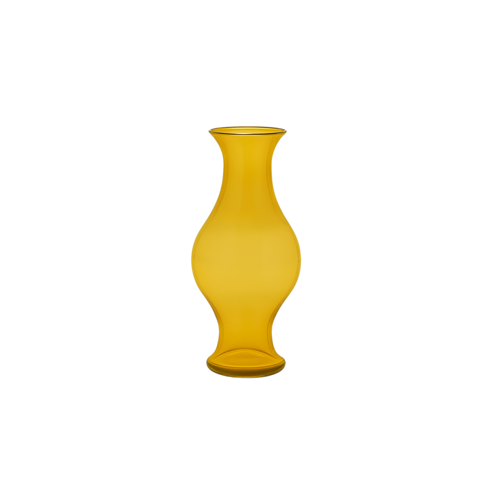 small hurricane yellow glass vase Mood 2025