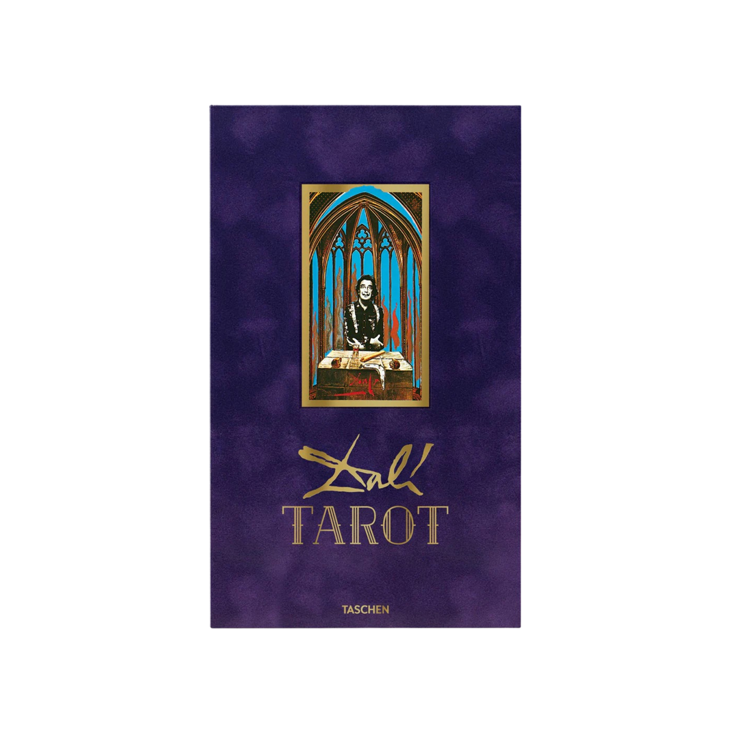 Dalí Tarot boxed set by TASCHEN featuring 78 surreal tarot cards and companion book inspired by Salvador Dalí’s artwork