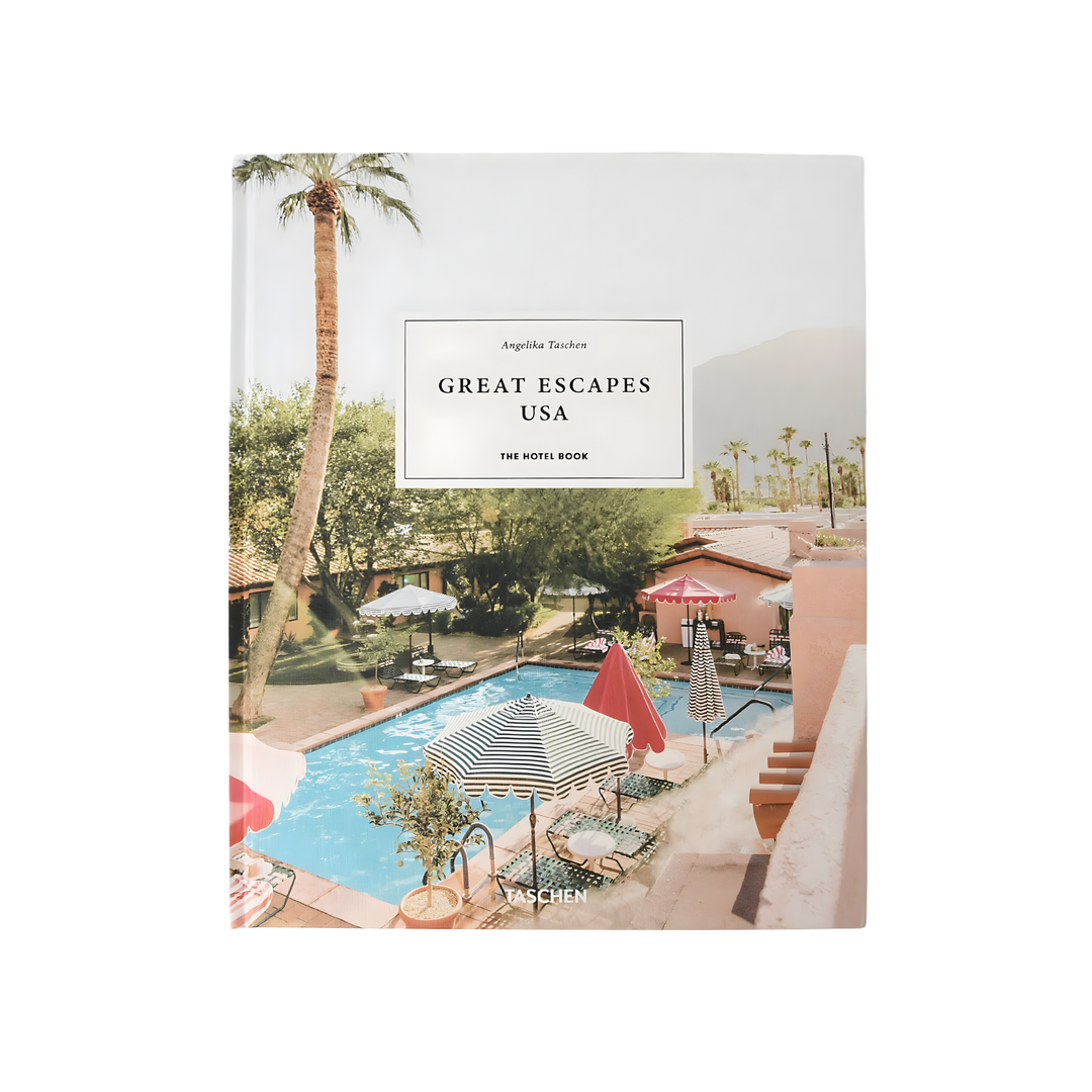 Great Escapes USA The Hotel Book by TASCHEN, hardcover travel book featuring iconic American hotels and unique destinations across the United States
