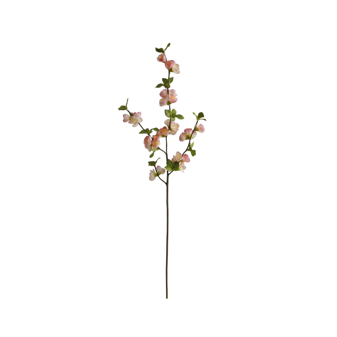 Natural touch quince blossom faux flowering stem by Winward, 30.5 inches tall
