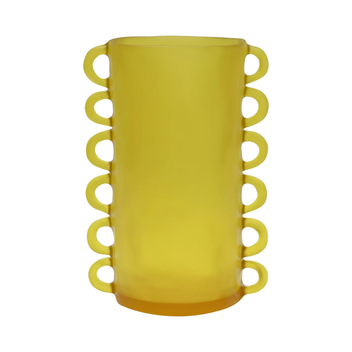 Yellow TF Design Loopy Vase Large with sculptural looping curves available at Mood by DMJ in Lafayette, Louisiana