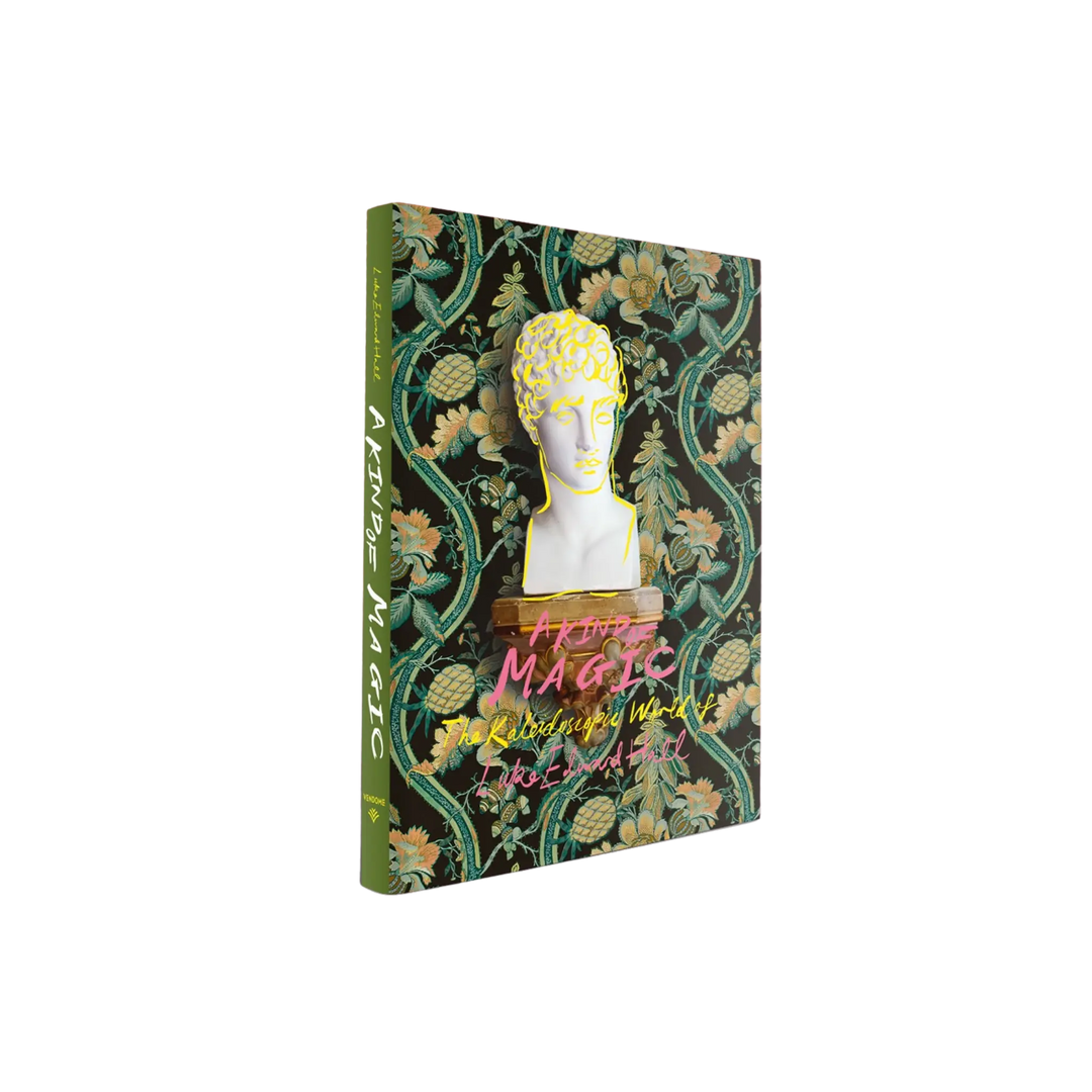 A Kind of Magic by Luke Edward Hall, Vendome Press hardcover with a classical bust over green floral wallpaper cover