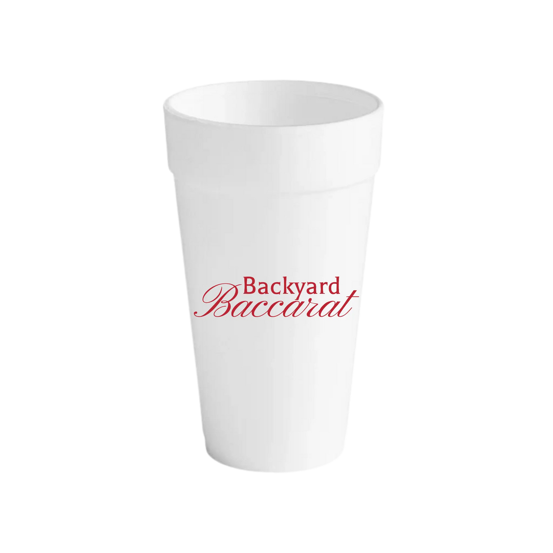 Backyard Baccarat Styrofoam Cups from Mood by DMJ