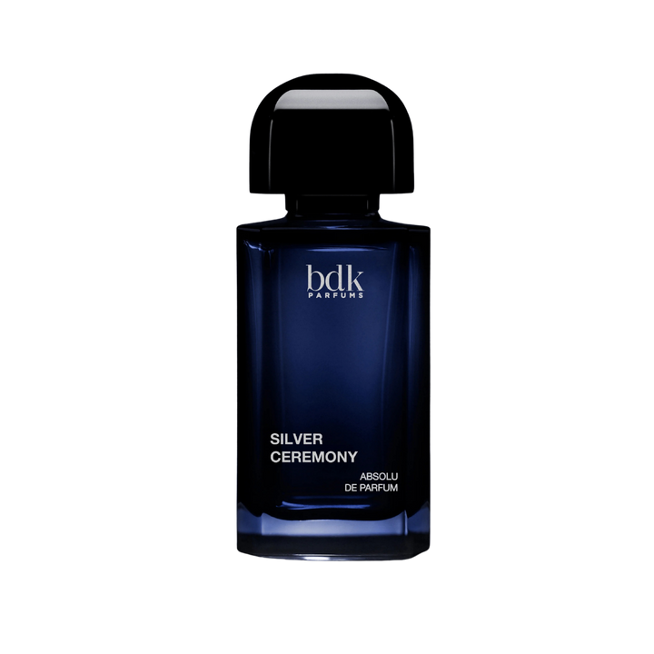 Silver Ceremony Absolu de Parfum by BDK Parfums — 100 ml unisex niche woody citrus ambery fragrance bottle in deep blue