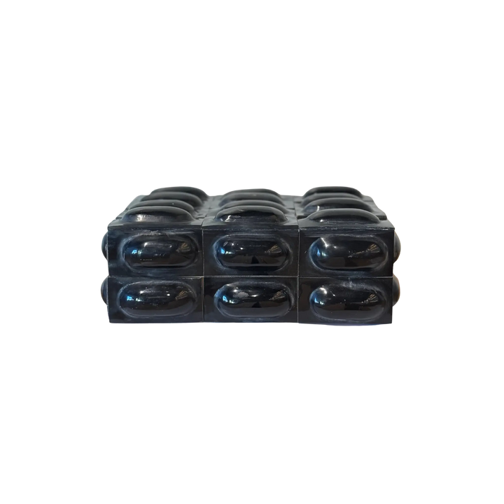 Black Natural Bone Decorative Box, stacking Boxes Black Box with 3D Bubbles, view 2