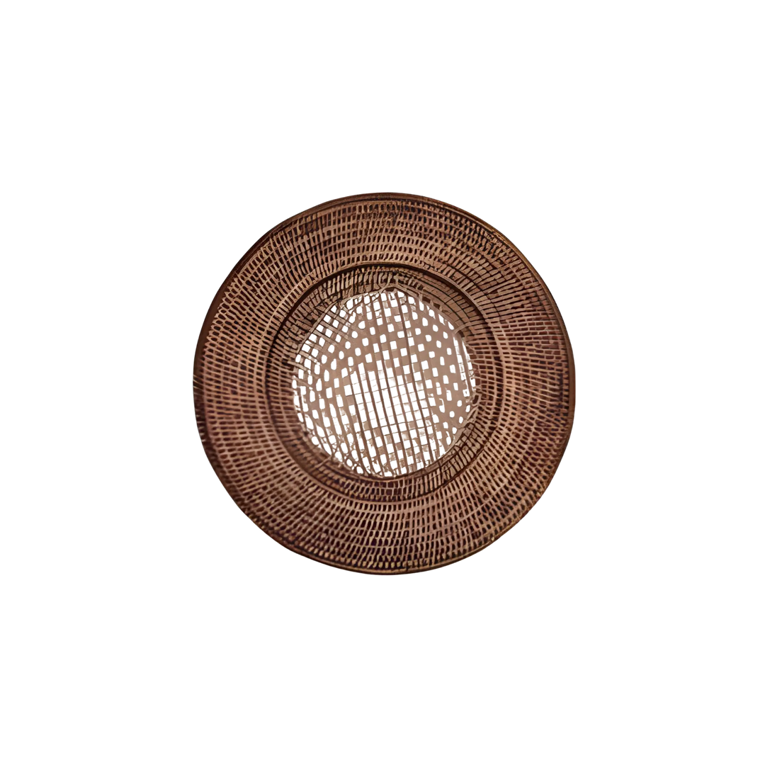 Rattan Round Charger Plate by Caspari