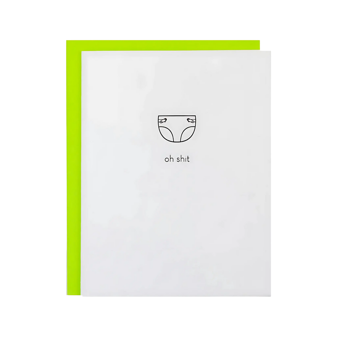 Oh, Sh!t, Letterpress Card by Chez Gagne