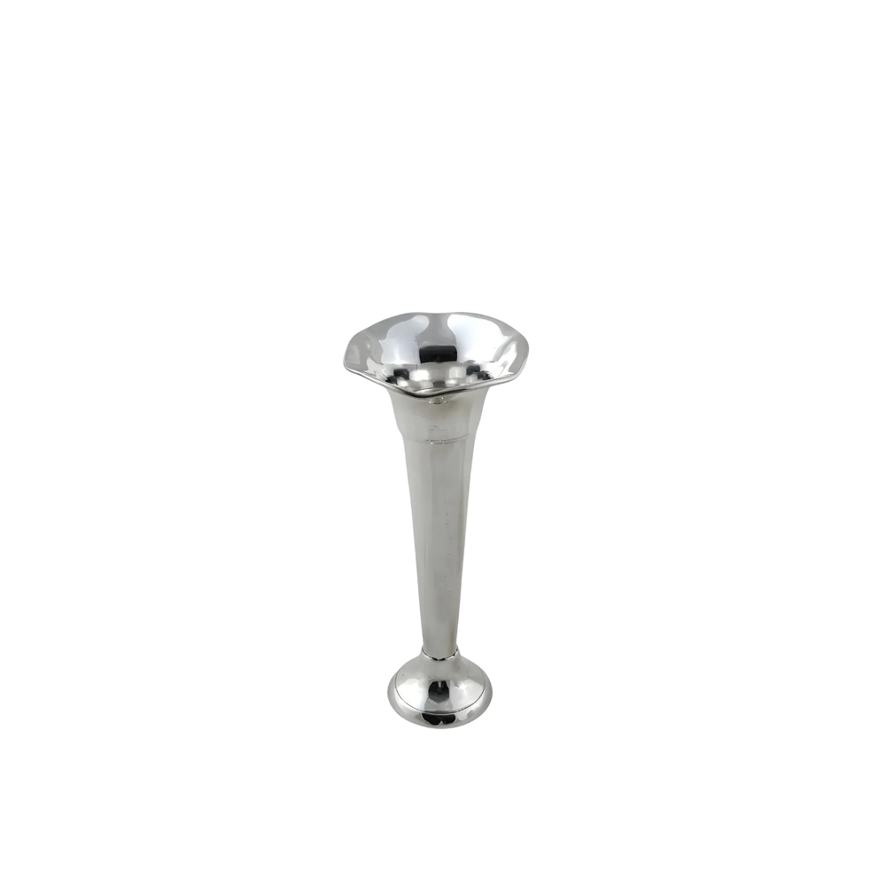 Silver plated scalloped rim vase by Corbell for floral arrangements