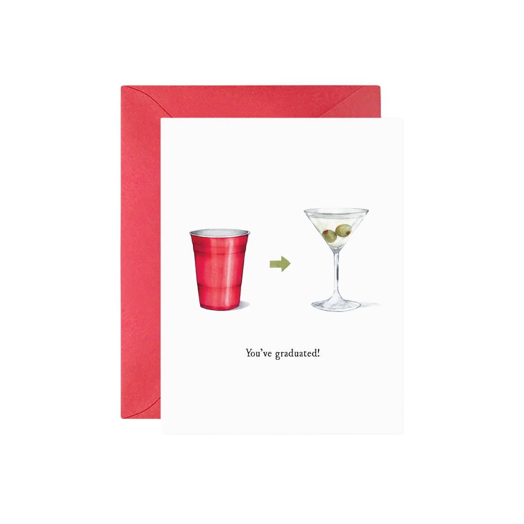 Solo Cup Graduation, Card by E. Frances